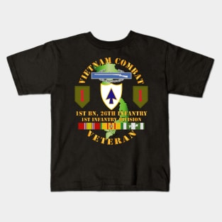 Vietnam Combat Infantry Veteran w 1st Bn 26th Inf 1st Inf Div SSI Kids T-Shirt